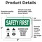 Signmission Shower And Eyewash Do Not Block With Symbol, 5 in W x Rectangle, Vinyl Decal OS-2PACK-SF-D-35-L-10976 - alternate 2
